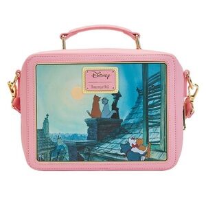 Loungefly Disney The Aristocats Vintage Lunchbox Crossbody Bag in pink